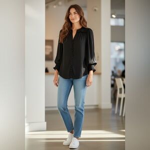 Black Silky Blouse